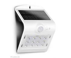 LUCECO LEXS22W40-01 - Lampada LED a energia solare, 1,5 Watt, luce bianca naturale (4000 K), resistente alle intemperie