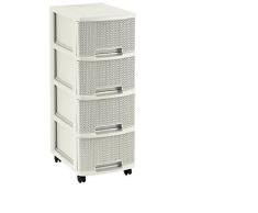 curver knit cassettiera 4 cassetti - (4x) 10l - 26x35x68h