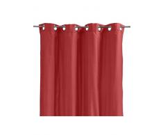 Homemaison Tinta Unita Tenda Oscurante, Termico, Poliestere, Rosso, 280Â x 140Â cm