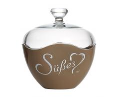 Ritzenhoff & Breker 680966 - Barattolo in Vetro, Modello: Dolci, 13 x 15 cm, Colore Nocciola