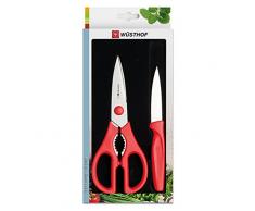 Wüsthof-Set di Forbici e coltellino da Ufficio Rosso