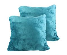 GÃ¶zze - Federa, sensazione Cashmere, set da 2, Microfibra, nero, 50 x 50 cm