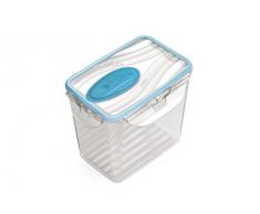 BIESSE Kappa Contenitore Ermetico con 4 Alette con Valvola, Azzurro, 11.3 x 7.5 x 11