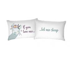 Italian Bed Linen Coppia Federe Stampa Digitale, Printed 21, 52 x 82 cm
