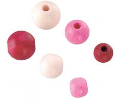 efco 1405135 25 g, Mix di Perline in Legno, Colore: Rosa