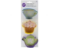 Wilton Novita Set 3 TAGLIABISCOTTO: Tazza, Cupcake E TEIERA