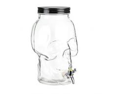 The Mason Jar Factory KA2556 Fontana di bevande, acciaio inossidabile/vetro, trasparente, 20 x 18.5 x 30 cm