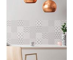 Stickers Adesivi piastrelle scandinavi | Sticker Adesivo Piastrelle di cementoÂ âÂ Mosaico Piastrelle da parete bagno e cucina | Piastrelle di cemento adesivo da pareteÂ âÂ azulejos 10Â x 10Â cmÂ âÂ 9Â pezzi