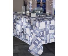 CALITEX cervides Tovaglia Rettangolare Poliestere Blu 150Â x 300Â cm