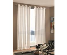 Home Collection CRI115 Tenda Cristy, Poliestere, Bianco, 140x290 cm