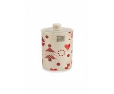 Villa dEste Home Tivoli Patchwork Barattolo, Bone China, Multicoloree, 10.7 cm
