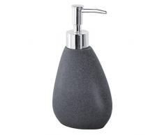 FERIDRAS Stone Dispenser Sapone, Ceramica, Grigio, 10x10x15 cm