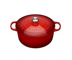 Le Creuset Casseruola Evolution in Ghisa con Coperchio, 22 cm, Ciliegia