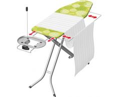 Vileda Asse da Stiro Perfect 2in1 Plus, con Portacaldaia, con Presa, Estraibile, Extra Large, per Camicie e Lenzuola, Professionale, Regolabile in Altezza, Metallo, Verde, 172 x 8.5 x 44.5 cm