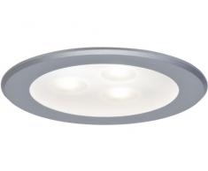 Paulmann 93544 Set faretti da incasso a LED 3 x 3 W 3000K 12 VA 230 V 350 mA 76 mm, Colore Cromo opaco