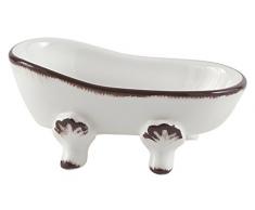 Gedy Amelie Portasapone, Ceramica, Bianco, 8Â x 13,5Â x 5,8