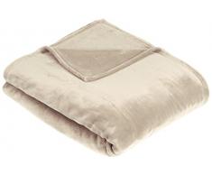 AmazonBasics - Coperta Vellutata in Pile, 168 x 229cm, colore Sabbia