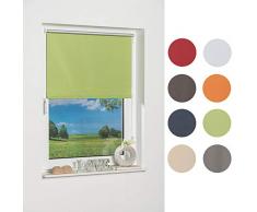 K-home 542400Â âÂ 1Â Klemmfix Mini Tenda avvolgibile Oscurante, plastica, Tessuto, Verde, 90 x 150 cm