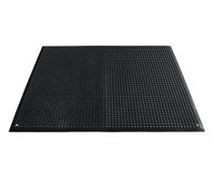 Miltex 17073 Fondo Tappetino da Yoga ergonomia, 95 x 125 cm, ESD Esecuzione e Cavo ableit, Antistatico, Nero