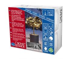 Konstsmide 6620-117 - Catena luminosa a micro LED, con dimmer, isolata, 40 diodi a luce bianca fredda, trasformatore esterno 24 V, cavo nero