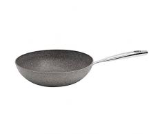 Ballarini Portofino Induzione Wok, 1 Manico, Alluminio, Grigio, 28 cm
