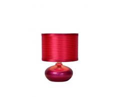 Lucide 14559/81/32 - Lampada da tavolo Tina, in ceramica e tessuto, colore: Fucsia