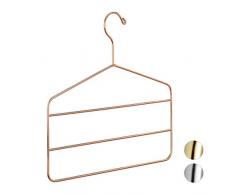 Relaxdays, Rame Gruccia Appendiabiti Multipla, per Pantaloni, Gonne, Sciarpe, Design Elegante, 4 mm, in Metallo, 33 x 36,5 x 0,4 cm