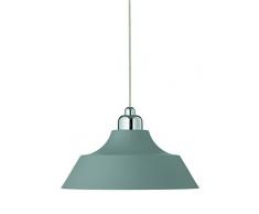 Dyberg Larsen 6111 - Lampada a sospensione Memento, colore grigio, top cromato, vite Edison E27, 70W