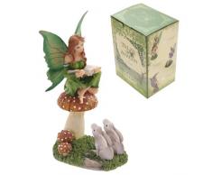 Puckator Lisa Parker FYP116 - Soprammobile a Forma di Fatina Che Legge agli Animali della Foresta, Dimensioni 14 x 14 x 22 cm