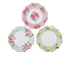 Talking Tables - Piatti di Carta, Modello Truly Scrumptious, 12 Pezzi, Misura: M