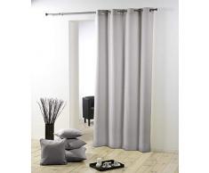 Douceur DIntÃ©rieur - 1600528, Tenda Con Occhielli , 140 X 260 Cm , Essentiel , Poliestere Unito , Grigio