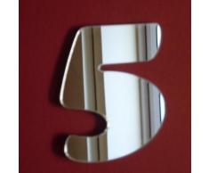 Numero 5 Specchio: 15 cm.