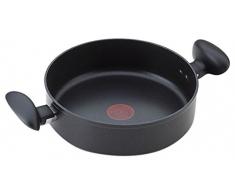 Lagostina Ofelia Tegame 2 Maniglie, Antiaderente Alta qualitÃ , Alluminio, Nero, Diametro 24 cm