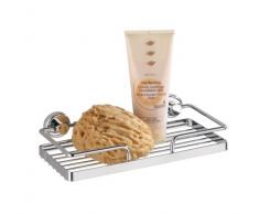 Wenko Sion Power-Loc 17830100 Mensola in cromo, Easy Hang On, fissaggio senza trapano, 26x6x13,5 cm