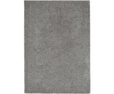 benuta Swirls Shaggy - Tappeto a Pelo Lungo, in Fibra Sintetica, Privo di Sostanze nocive, Fibra Sintetica, Grigio Scuro, 120 x 170 cm