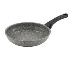 Barazzoni Monolitica Padella, Rivestimento Interno in Marmotech Plus a 6 Strati Effetto Pietra, Diametro cm 32, Litri 3.7. Made in Italy.