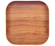ZAK Designs 1301-120 - Set di 4 sottobicchieri in Legno di faggio e Bianco, Collezione Osmose, 10 x 10 x 1,1 cm