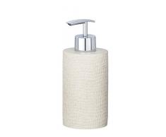 Wenko Dispenser di sapone Peanut Dispenser Dosatore dispenser per sapone liquido, CapacitÃ 0.24Â L, Poliresina, Beige, 7.5Â x 7Â x 16.5Â cm