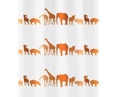 Meusch 2359454305 - Tenda per doccia 180 x 200 cm, motivo: zoo, colore: Rosso mattone