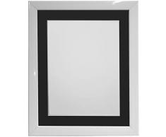 FRAMES BY POST - Cornice portafoto Bianca con passepartout Nero 50,8 x 40,6 cm, Dimensioni 38,1 x 25,4 cm