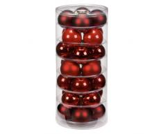 Inge-glas 1507D003 Palline Natalizie da 60 mm, Confezione da 28, Colore: Rossi Assortiti
