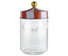 Alessi MW30/100 Circus Barattolo Ermetico in Banda Stagnata e Vetro, 100 cl