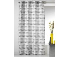 Home Maison 09417-8-AL - Tenda Jacquard con Occhielli, 140 x 260 cm, Colore: Grigio/Argento