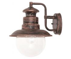 RABALUX 8163Â a + + to e, Applique da parete Odessa, Metallo, E27, antico marrone, 25Â x 21.5Â x 27Â cm