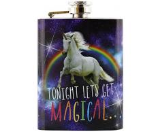 Puckator Majestic Fiaschetta Unicorno, Acciaio, Viola