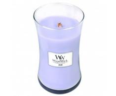 Woodwick Hourglass Lilla Candela Profumata in Giara di Vetro Grande, Blu, 10.1x10.3x17.5 cm