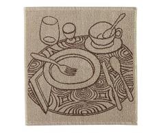 Eiffel Textile Set di Strofinacci Cucina Jacquard Plats, Cotone, Multicolore, 50Â x 50Â x 10Â cm, 3Â Pezzi