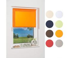 K-home Tenda a Pannello 541831Â âÂ 3Â Klemmfix Mini, Arancione Luce Diurna, plastica, Tessuto, Arancione, 40 x 150