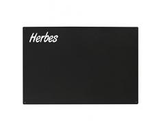 KalaMitica Herbes Design, Lavagna Magnetica Antracite Acciaio Scrivibile con Gessetti. Dimensioni 56x38x0,12cm