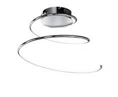 WOFI Lampada da soffitto Integriert, 26 W, Silber, WeiÃ, H: 35 cm x B x L: 48 cm